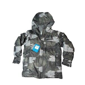 NWT Columbia Boys Coat Mighty Mogul Waterproof Insulated Youth 8 Black Gray